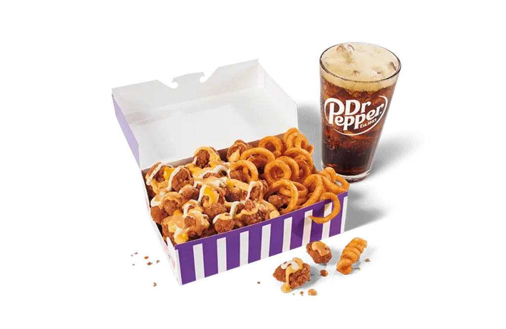 Spicy Sauced & Loaded Popcorn Chicken Big Box Combo 1 Spicy Sauced & Loaded Popcorn Chicken Big Box Combo
